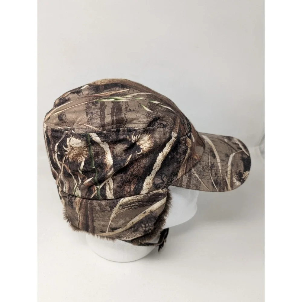Cabela's Camo Hunting Hat Cap Ear Flap Fur Warm 40g Thinsulate‎ Camouflage Small